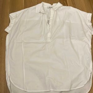 Madewell white button down oversized shirt